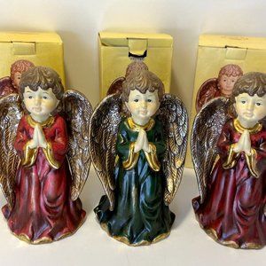 3 Piece Musical Child Angels Hark! The Harold Angels Sing Tune Christmas Jewels